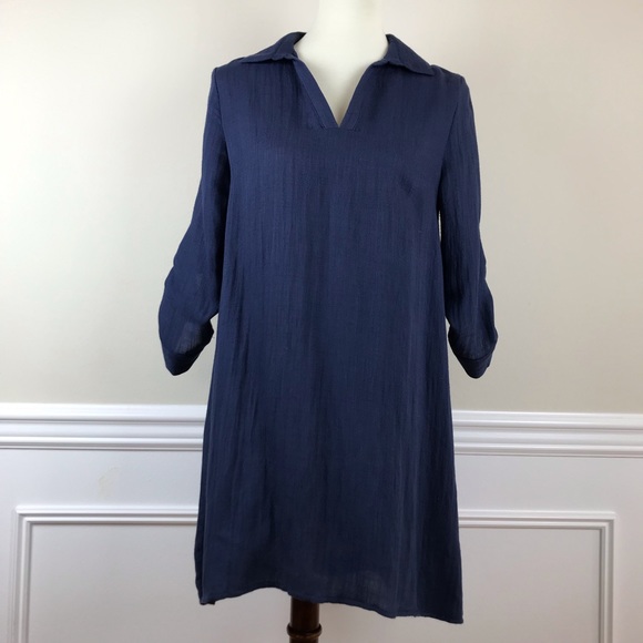 THML | Navy Blue Tunic Dress - Picture 1 of 6
